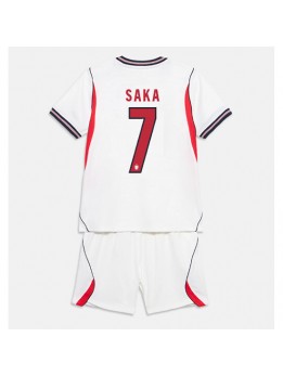 England Bukayo Saka #7 Replika Hemmakläder Barn VM 2026 Kortärmad (+ byxor)